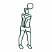 icono de voleibol persona tirando una pelota con las manos